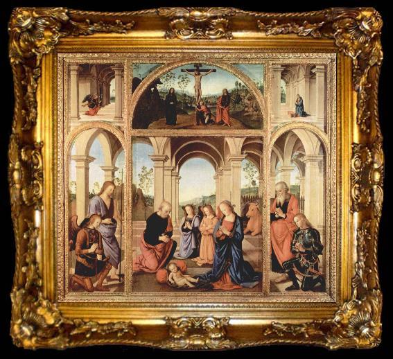 framed  Pietro Perugino Albani Torlonia Polyptych, ta009-2